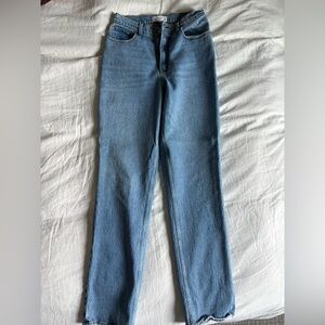 Abercrombie & Fitch 90s Straight High Rise 30/10 Extra Long Curve Love Jeans